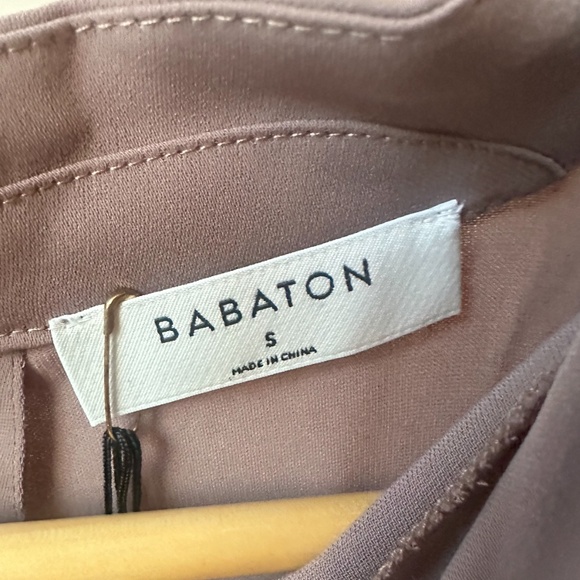 NWT Aritzia Babaton Cowlneck Satin Blouse - Size Small - in Colour Deep Taupe - Picture 3 of 5